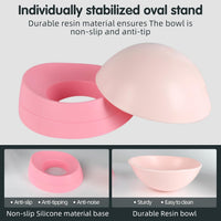 Bulldog Bowl Anti-Slip Dog Cat Dish Detachable Rubber Dog Bowl Pet - Pink / 3.5 Cup ( Medium/Large Dog ) - image 4