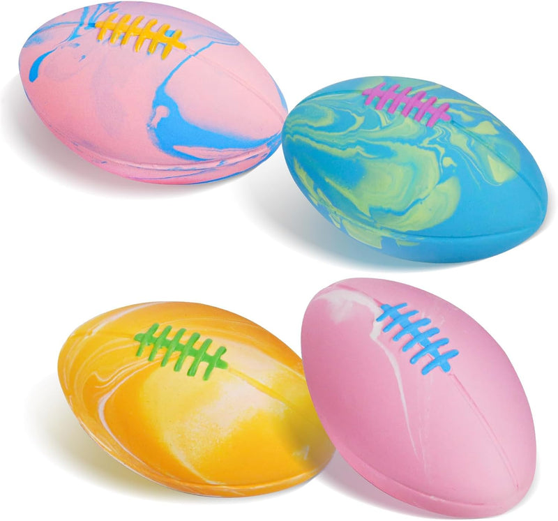 SCHITEC Dog Squeaky Toy Balls, Puppy Tennis Balls for Fetch Play - For Mini/Small Dogs / Football