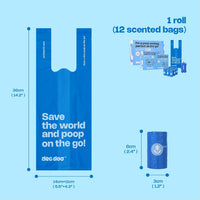Deo Doo Dog Poop Bags with Handles & Holder, Peach Scented - Iris / 1 Count (Pack of 360) - image 3