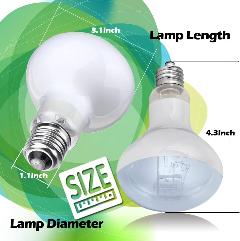 Reptile Heat Lamp 75W 2 Pack, UVA Basking Light Bulbs - 75.0 Watts - image 2