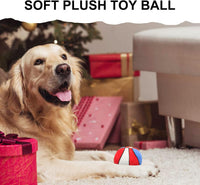 Dog Toys Balls, Chewable Plush Football for Dogs, Soft Pet Ball - Basketball - image 4