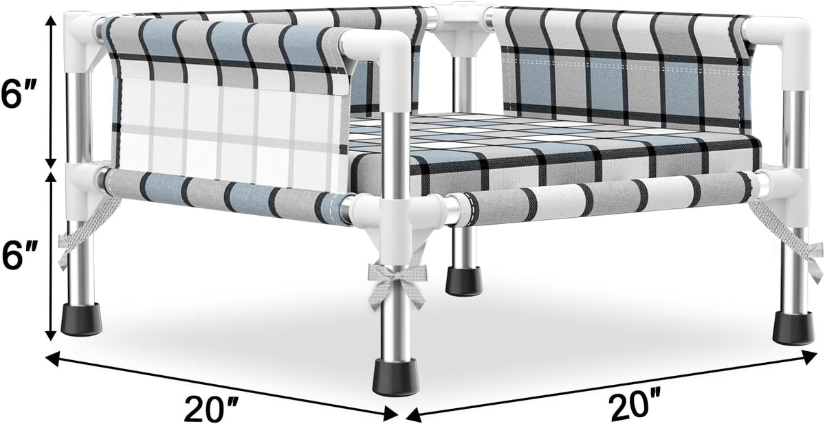 Elevated Dog Bed with with Guardrail - Cushion-S - image 4