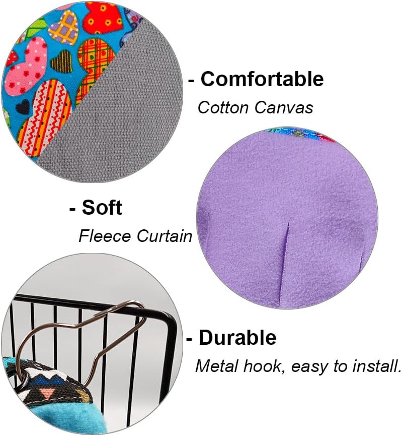 RIOUSSI Guinea Pig Hideout Hideaway Corner Fleece Toys Cage - Purple / Triangle - image 2