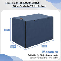 Dog Crate Cover, Kennel Covers Fit for 30 Inch Dogs Crate - Blue / 36 Inch - image 2