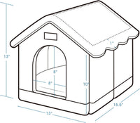 Dog House Indoor, L Size Indoor Dog House for Medium Dog – Essentials for Dogs - Brown / S - image 3
