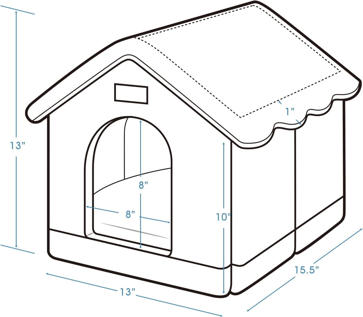 Dog House Indoor, L Size Indoor Dog House for Medium Dog – Essentials for Dogs - Brown / S - image 3