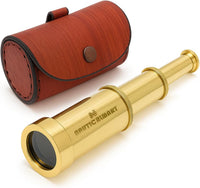 Solid Brass Handheld Telescope 6"