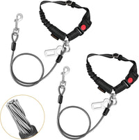 Chew Proof Dog Car Seat Belt - Black / 2 Pack