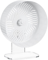 Silent Hamster Wheel, Hamster Exercise Wheel with Adjustable Acrylic Stand, Hamster Exercise Wheel for Gerbil, Syrian & Dwarf, Chinchilla and More Small Animal Hamster Running Wheels (9.5 in)
