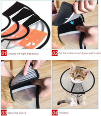 Plastic Pet Recovery Collars & Cones for Dogs and Cats After Surgery Adjustable Dog Neck Cone Surgical Elizabeth E-Collar Prevent Biting and Stop Licking Wound (XXL)