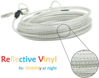 30ft Reflective Tie-Out Cable for Heavy Dogs Up to – Essentials for Dogs - 125lbs30ft / Black & Silver - image 3