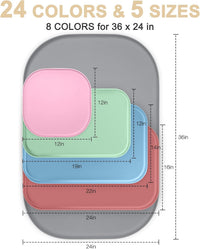 SMILOOL Waterproof Silicone Pet Food Mat with Raised Edge for Dog - Mint Green / 12"L x 12"W - image 2