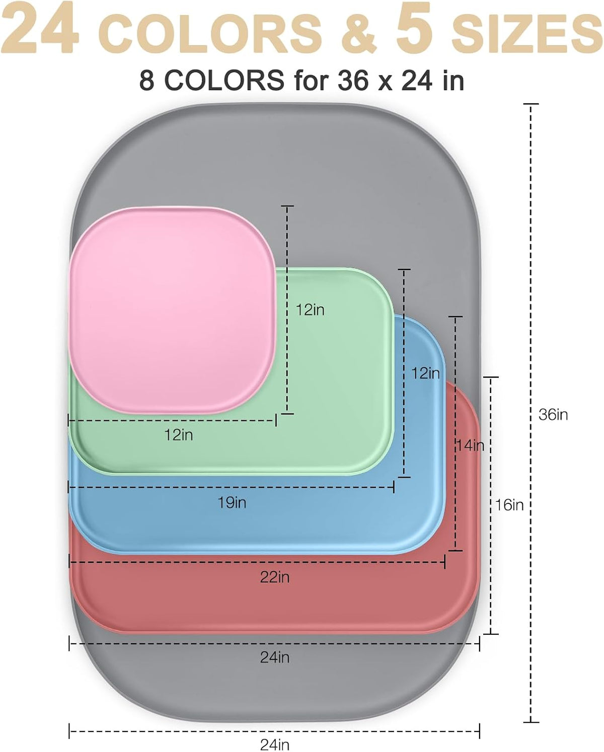 SMILOOL Waterproof Silicone Pet Food Mat with Raised Edge for Dog - Mint Green / 12"L x 12"W - image 2