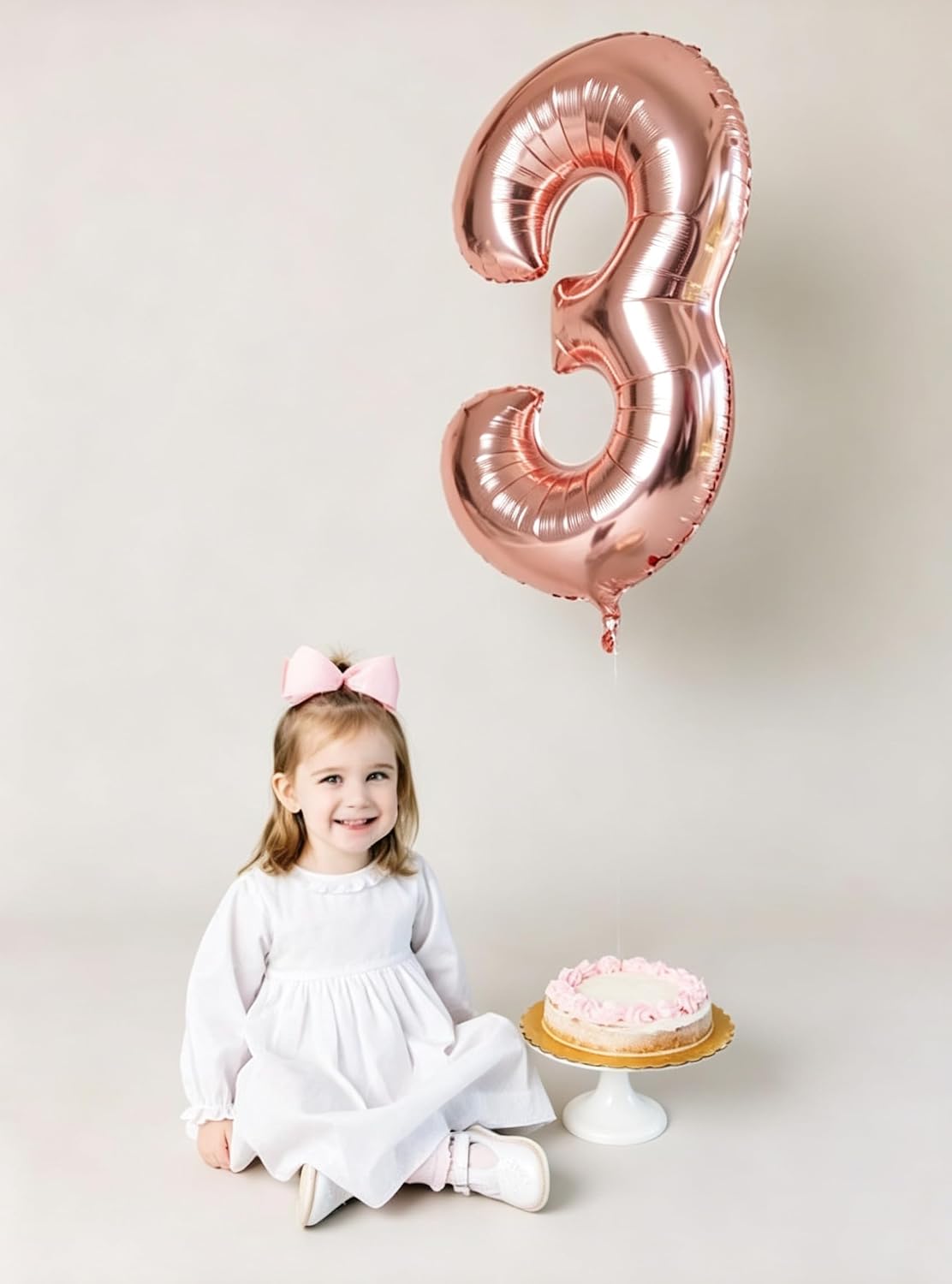 Number Balloons 1st Birthday Decorations - Rose Gold / Number 0 - image 3