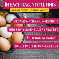 Pampered Chicken Mama Backyard Feed - Premium Scratch Treat - High Protein & Calcium All-Natural Grower Feed Supplies for Laying Chickens (2.5 Pounds)