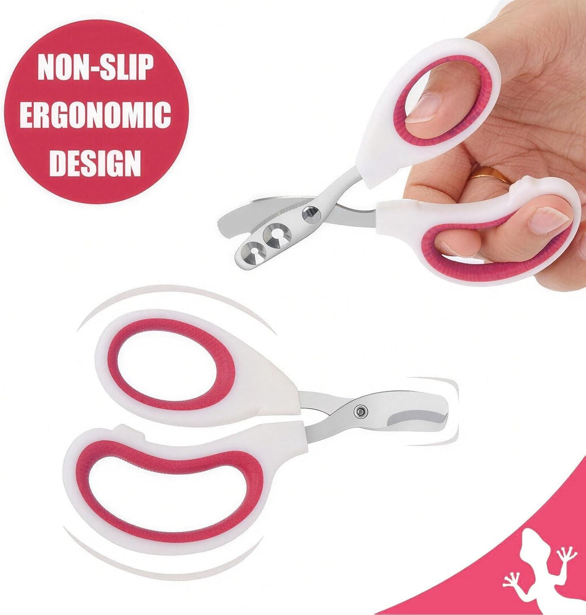 Stainless Steel Bearded Dragon Nail Clippers - Rose Red - image 3