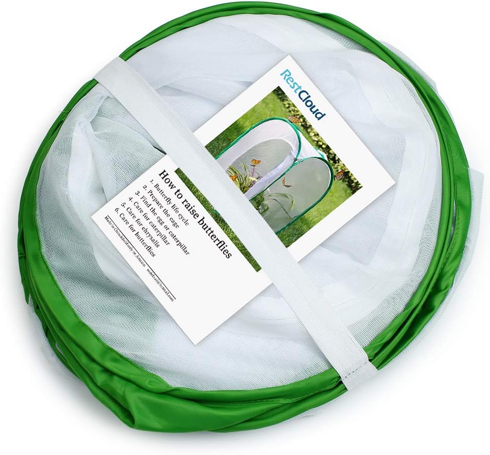 RESTCLOUD 36" Large Monarch Butterfly Habitat - White with Green - image 3