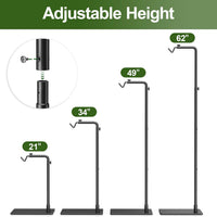 Reptile Heat Lamp Stand, Adjustable 18"-32"H Light Holder - 62" Height - image 2