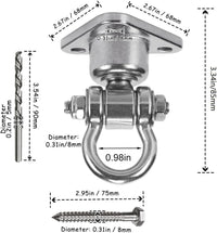 Yyiwhmy stainless steel heavy duty swing hanger with swivel bearing and mounting bolts - view 24