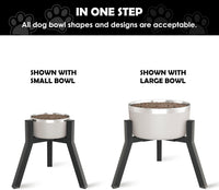 SHAINFUN Adjustable Metal Raised Stand for Large & XL Breeds - Black-FM / Height: 11", Width: 7-10.6" - image 4