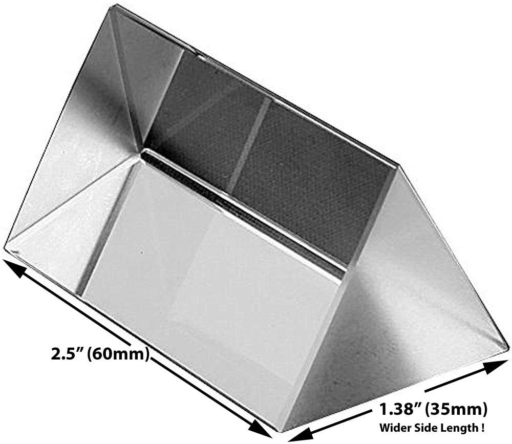 Amlong Crystal 2.5 inch Optical Glass Triangular Prism for Teaching - 2.5 Inch - image 2