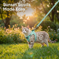 Escape Proof Cat Harness and Leash, Adjustable Vest - Green / S - image 2