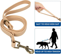 Wisedog Rubber Dog Collar with Quick Release, XS 8.5"-12" - Sand Color / L(Collar:14"-22";Leash:5 ft) - image 3