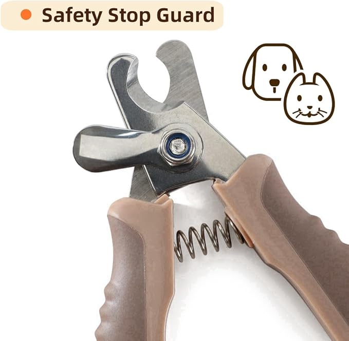 Dog Nail Clippers for Medium or Large Dogs Pet Nail Trimmers Pet Grooming Clippers with Safety Guard to Avoid Over Cutting M