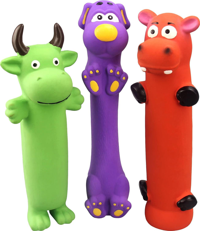 Pweituoet 9" Squeaky Dog Toys, Latex Dog Chew Toys for Puppy