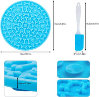 Dog Lick Pad, Pet Bathing Grooming Distraction Wall Mounted Silicone Slow Feeder Mat with Strong - image 3