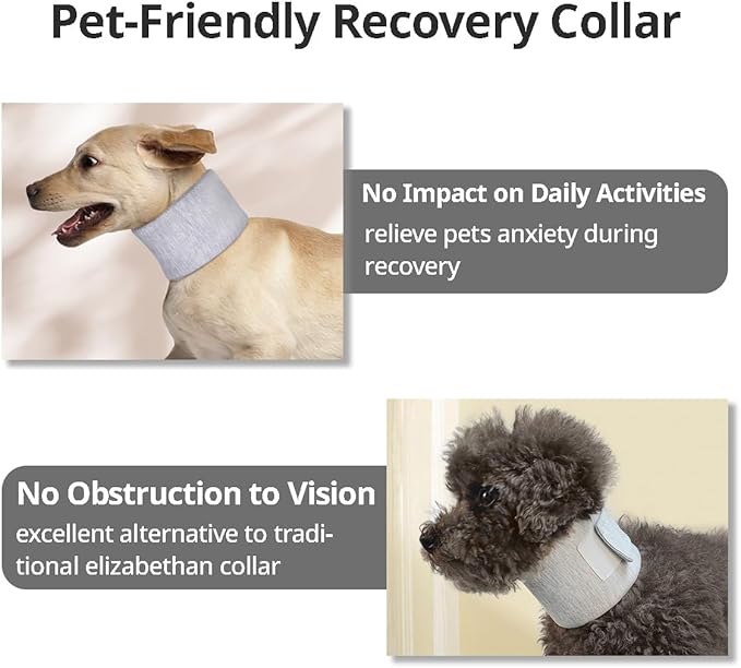 MANON ROSA Cat Neck Brace Elizabethan Collar for Pet After Surgery Recovery Adjustable Breathable Neck Cervical Cone for Small Medium Dogs Puppies Kittens with Spinal IVDD Issues (L 7.5-15",Pink)