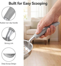 Cat Litter Scoop, Kitty Metal Scooper with Long Handle – Daily Care for Cats - Medium / Gray - image 4