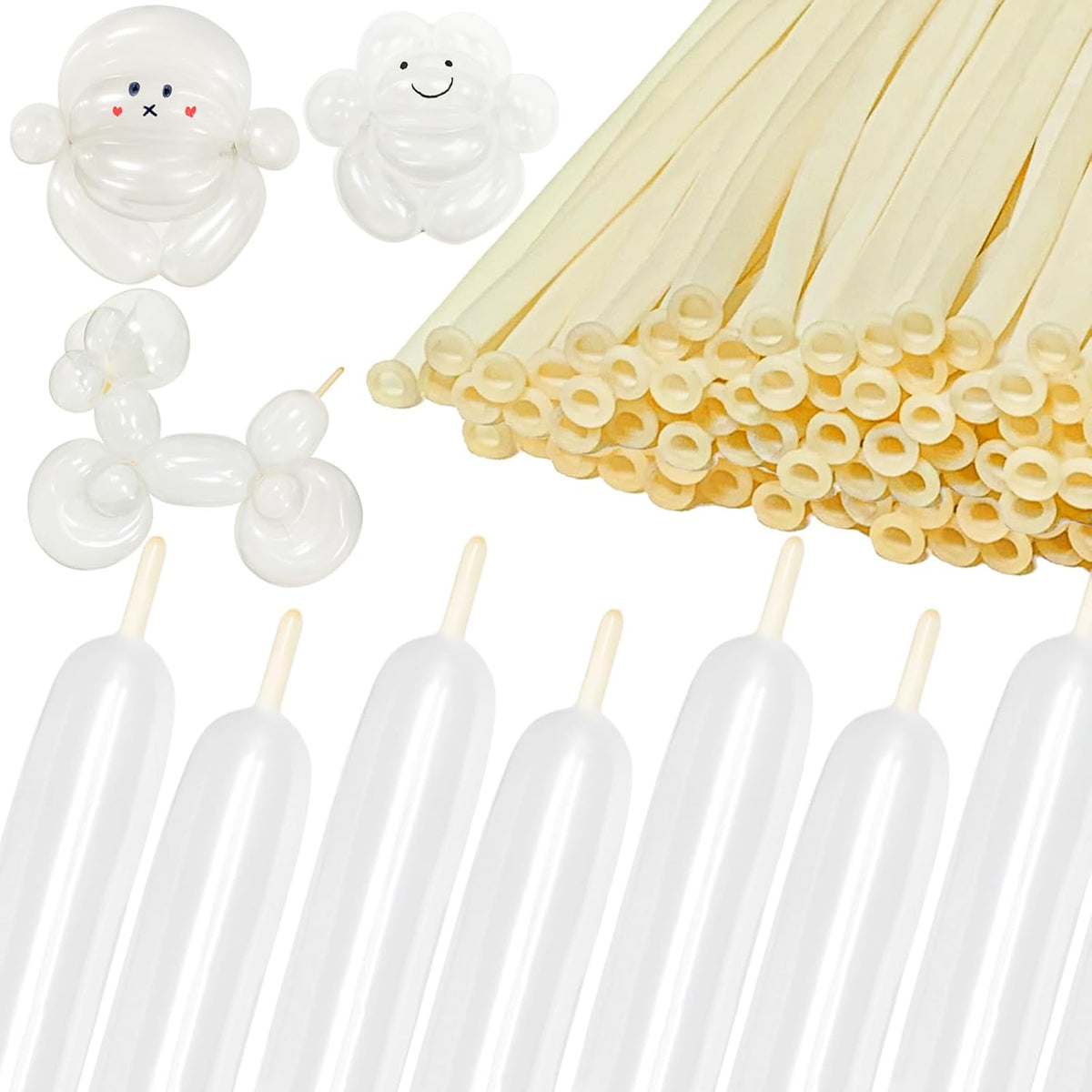 260 Clear Long Balloons for Animals - Clear