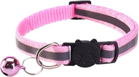zulinlong 14 pack multi-colored breakaway cat collars with bell and reflective strip - view 3