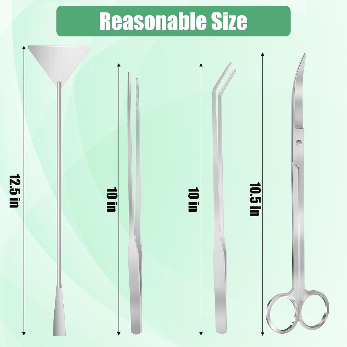 Aquarium Aquascape Tools Kit - 12.5in / Silver - image 2