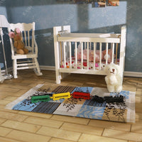 iLAND Miniature Dollhouse Accessories of Carpet for Dollhouse - 2pcs Stripe - image 4