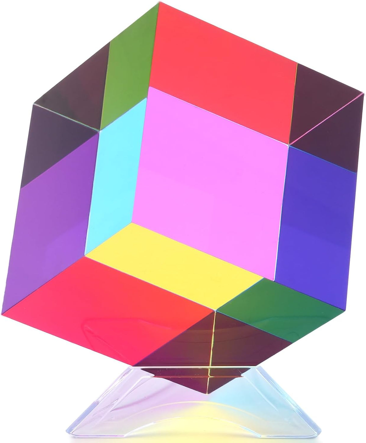 iKeelo Color Cube 2.4" w/Stand, Cyan Magenta Yellow - 80 mm
