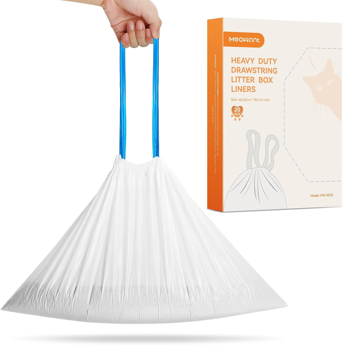 Meowant Cat Litter Box Liners for Automatic Cat Litter Box - 60