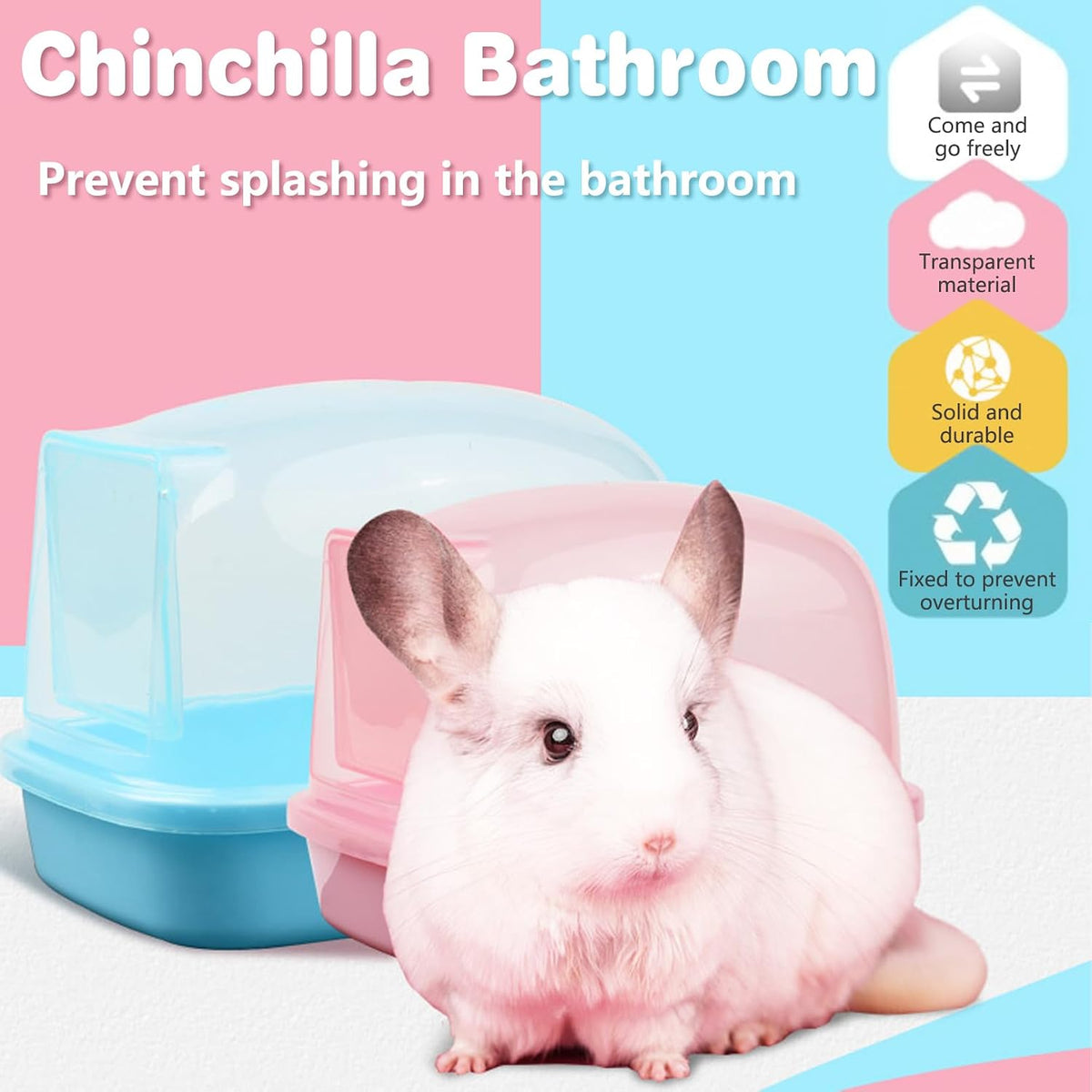 kathson Dwarf Hamster Bathroom - Pink - image 2