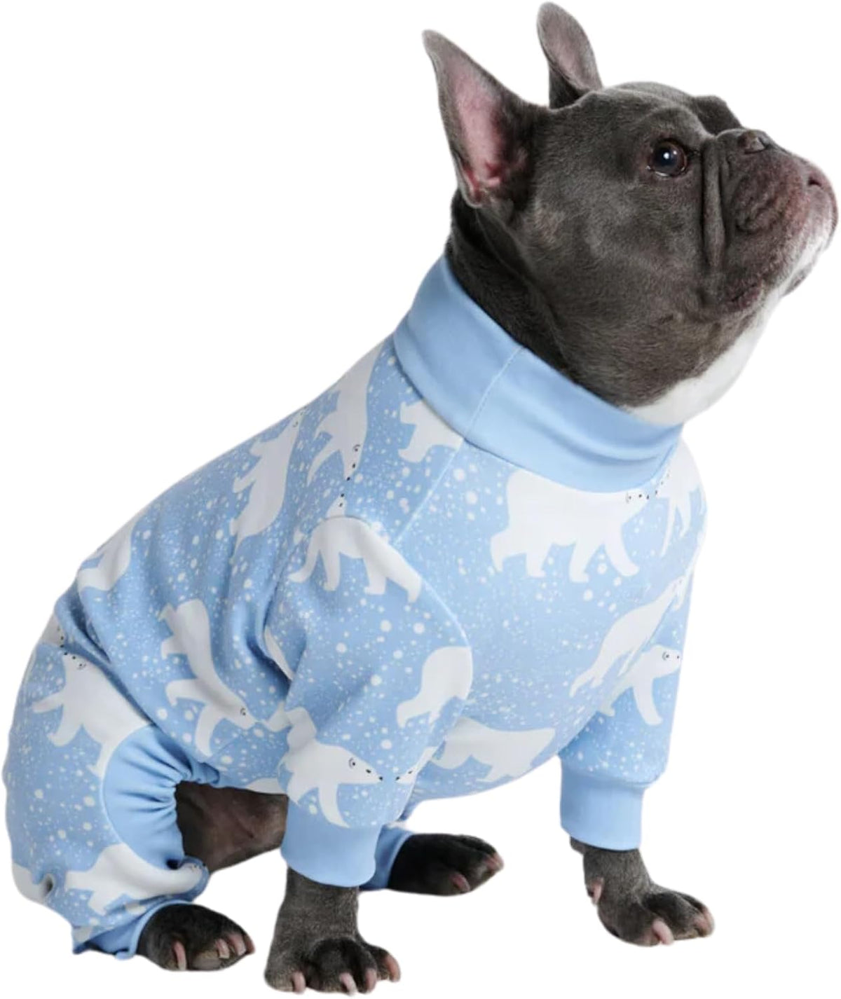 Spark Paws Dog Pajamas - Stretch Onesie Recovery Full Leg Surgery Suit PJS – Essentials for Dogs - Snowy Polar Bear / Small