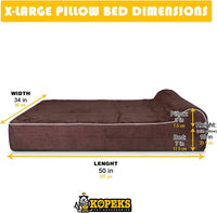 Dog Bed Replacement Cover Memory Foam Beds, Brown - X-Large / Brown - Standard - image 2