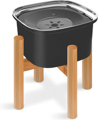3L Elevated Dog Water Bowl - Black