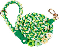 5FT Braided Cotton Rope Leash for Small, Medium and Large Dogs - Mint Meadow