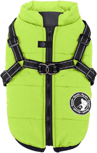 Gyuzh Dog Coat with Harness Puppy Coats Small Dog Harness Jacket - XXXXX-Large / light green