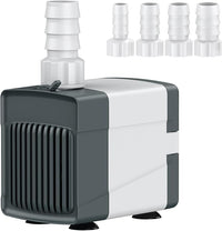 Pawfly 210 GPH Fountain Pump, 15 W Submersible Water Pump with 5.2 ft. High Lift and 4 Nozzles, Quiet Water Fountain Pump for Aquarium Fish Tank Waterfall Pond & Hydroponics