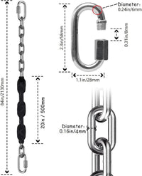 Dakzhou 84 inch stainless steel swing chains with grip sleeves and quick connection buckles - view 8