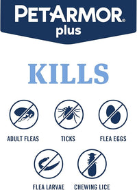 PetArmor Plus Flea and Tick Prevention for Dogs, Dog Flea and Tick Treatment, 6 Doses, Waterproof Topical, Fast Acting, Medium Dogs (23-44 lbs)