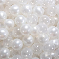 Ball Pit Balls for Kids, Plastic Refill 2.2 Inch Balls - Pear White+Clear - image 3