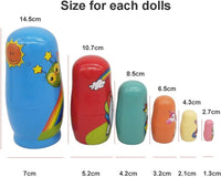 Konrisa set of six hand painted wooden unicorn nesting dolls - view 14