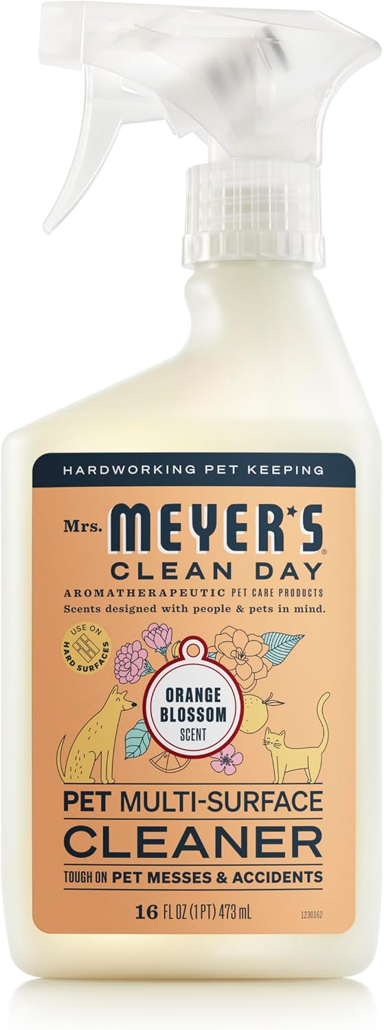 MRS. MEYER'S CLEAN DAY Pet Multi-Surface Cleaner - Orange Blossom / 16 Fl Oz (Pack of 1)